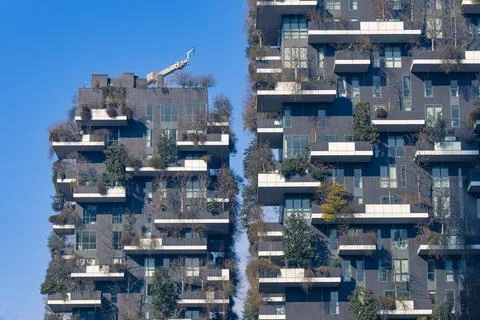 The Vertical Forest (Bosco Verticale), Porta Nuova district Stock Photos