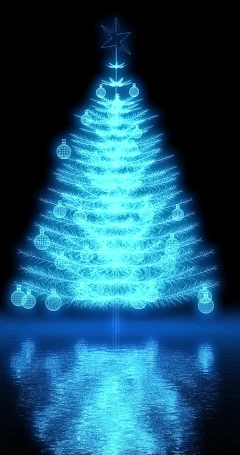 Vertical format 3d Christmas tree, Stock Footage 308916480