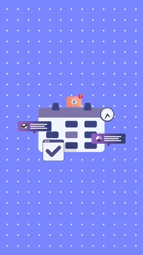 Vertical format animation showing calendar for Time Management and Planning Stock Footage 315377339