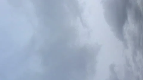 Vertical format: Dark heavy overcast clouds in grey sky time lapse 스톡 동영상 199218686