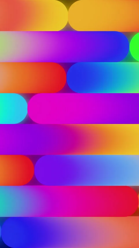 Vertical format of futuristic seamless loop animation with colorful neon capsule Video stock 341677452