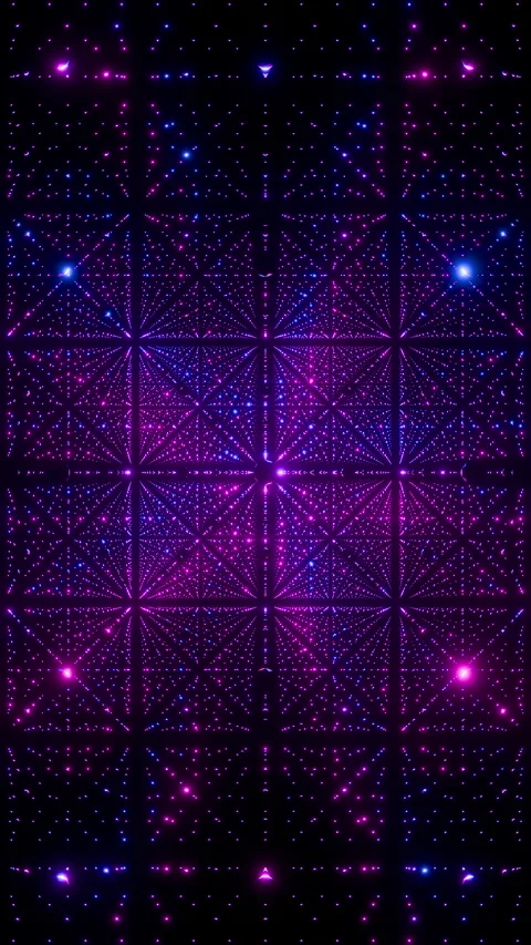 Vertical format of futuristic seamless loop animation moving through geometric Stock-Footage 343432822