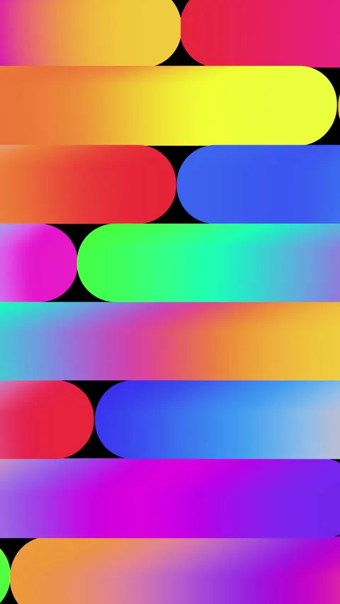 Vertical format of minimalist seamless loop animation with colorful sharp Video stock 341590187