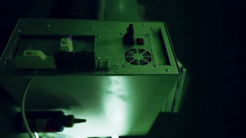 Vertical format of old vintage personal computer workspace Stock Footage 229632839
