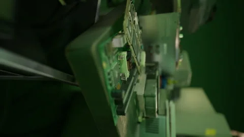Vertical format of old vintage personal computer workspace Stock Footage 234838972