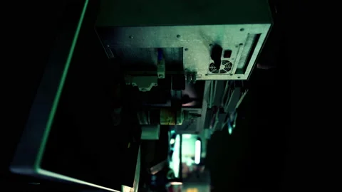 Vertical format of old vintage personal computer workspace Stock Footage 237339436