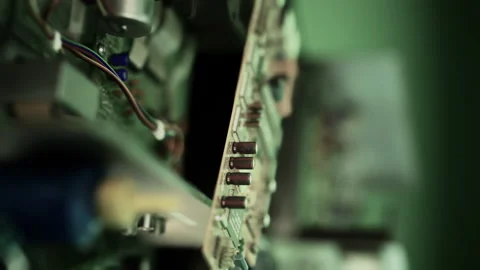 Vertical format of old vintage personal computer workspace Stock Footage 238467347