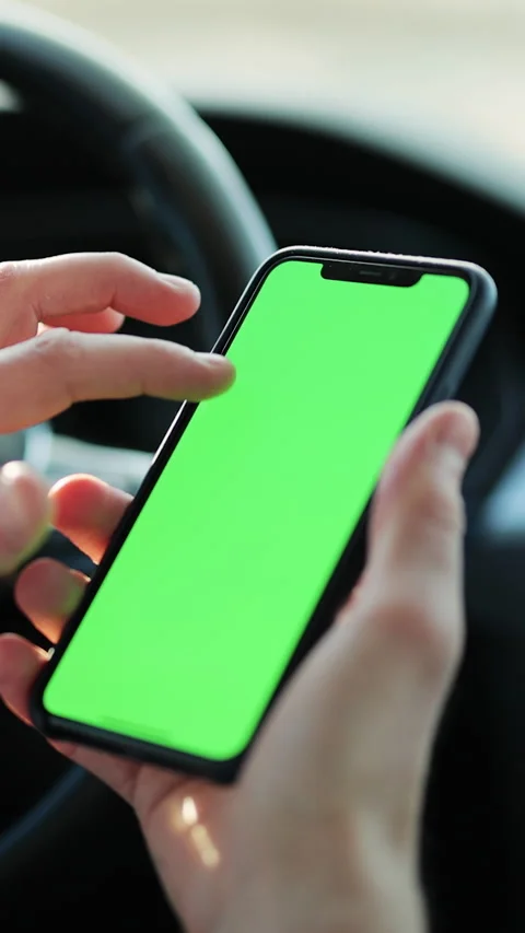 Vertical Format Video of Chroma Key Smartphone Technology Cell Phone Touch Stock Footage 304877197