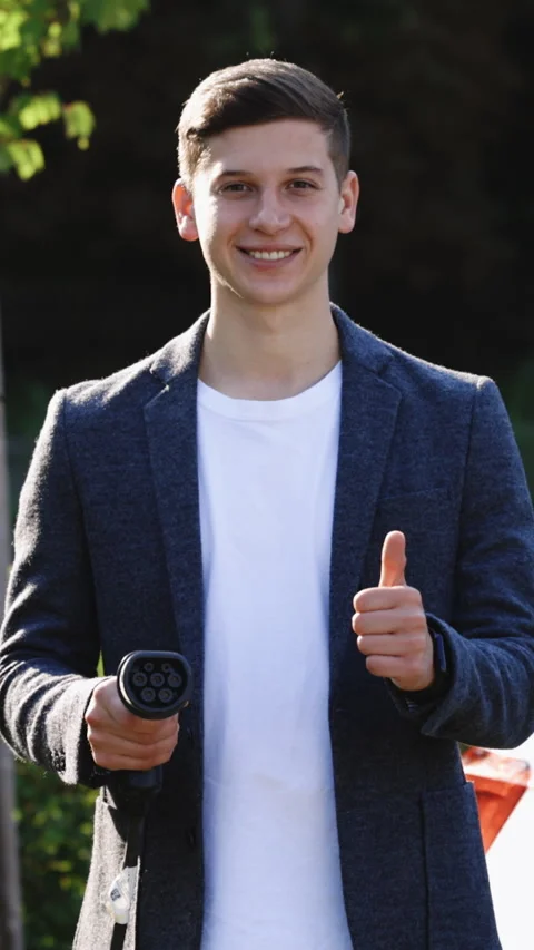 Vertical Format Video of Confident young professional business man leader winner Stock Footage 306615419