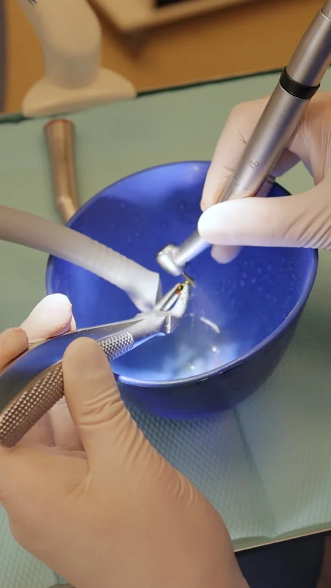 Vertical Format Video of Dental technician will design dental crowns. Dental Stock Footage 306295203