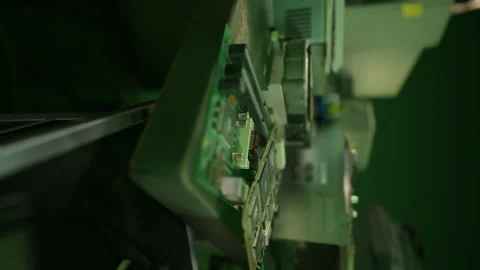 Vertical format of vintage retro computer and other devices Stock Footage 240830669