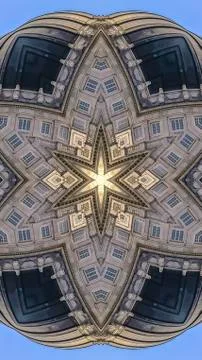 Vertical frame Big ball made from the dome of the State Capital Foto stock