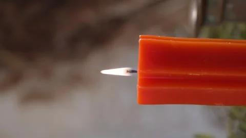 Vertical frame of the blown candle Stock Footage 242227508