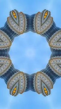 Vertical frame Circle made with the decorative dome of capital Foto stock