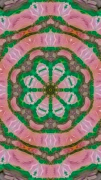 Vertical frame A circular pattern with colorful feathers digital Stock Photos