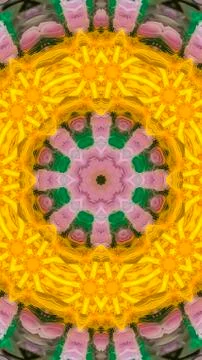 Vertical frame Feathers made into a circle shape with points Stock Photos