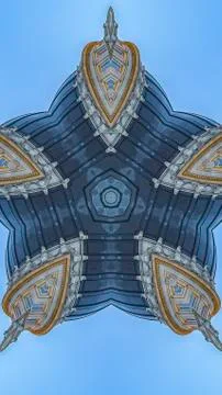 Vertical frame Five sided shape made from Utah State Capital Foto stock