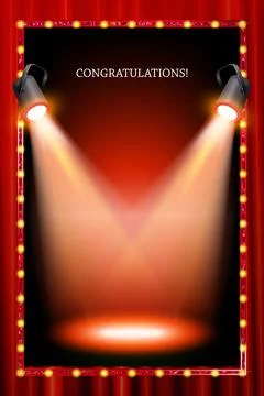 Vertical frame with lights Stock Illustration