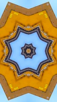 Vertical frame Star emblem made from the arm of a tractor Stock Photos