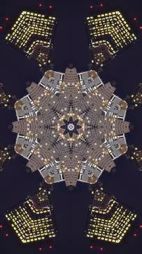 Vertical frame Star pattern made with San Francisco Bay Skyline 写真素材