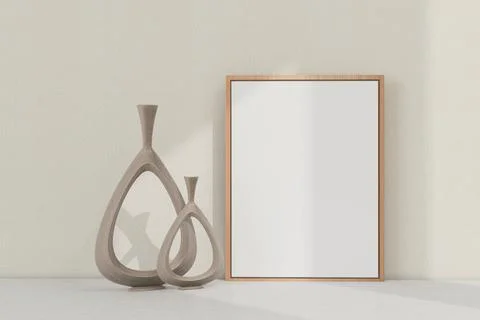 Vertical frame, table decor. Frame mockup. Stock Illustration