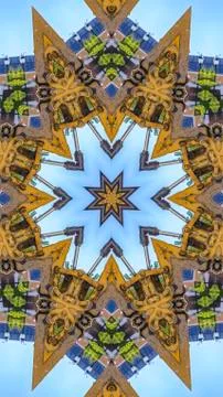 Vertical frame Tractor arm made into a decorative design 스톡 사진