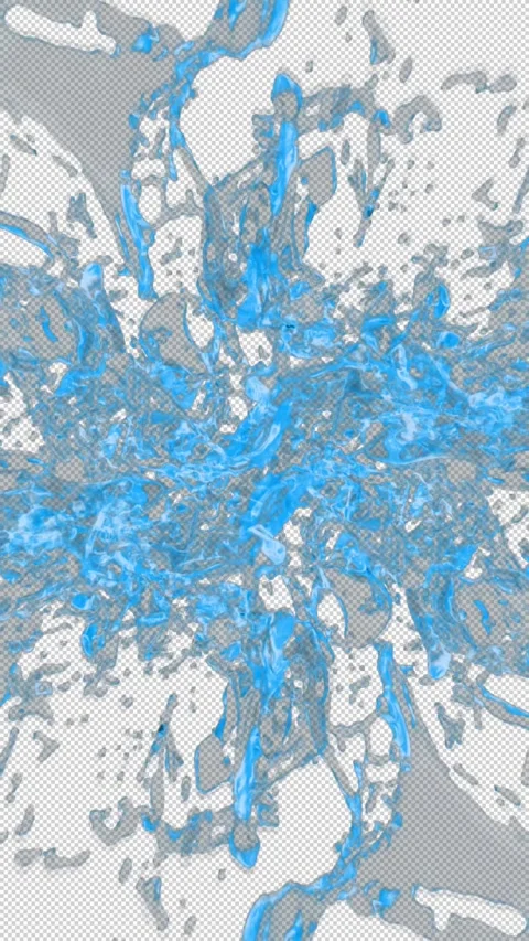 Vertical Fresh Blue Splash Animation Stock-Footage 283531902