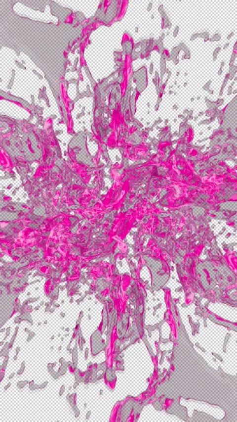 Vertical Fresh Pink Splash Animation Stock Footage 283531347