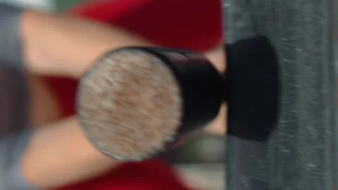 Vertical functional training workout with steel clubbell empowered female Stock Footage 249476101