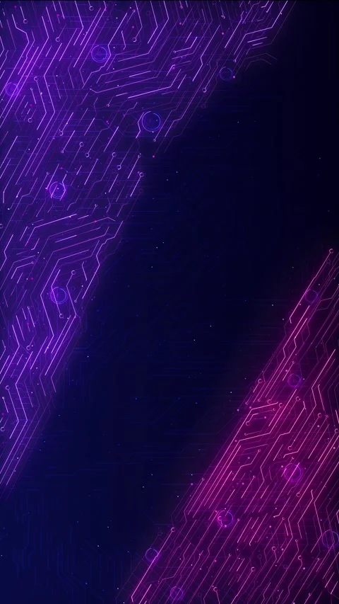 Vertical Futuristic Plexus Circuit Pattern with Particles Stock Footage 315409982