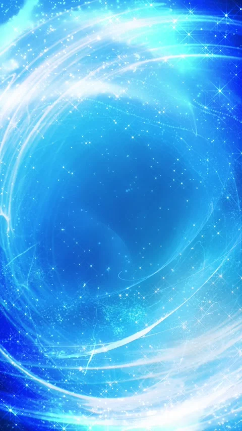 Vertical Galactic Abstract Strands in Blue Space 4K Loop Stock Footage 304302880