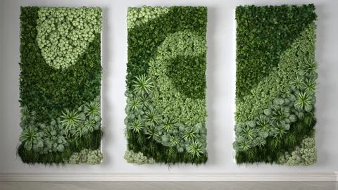 Vertical garden, interior design Ilustração Stock