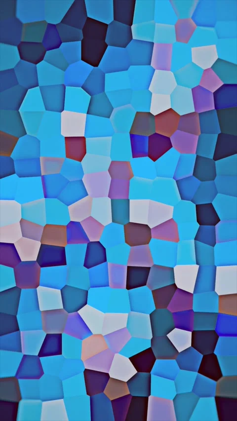 A vertical, geometric, abstract tessellation of various shades of blue Stock Footage 326909967