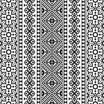 Vertical geometric seamless ethnic pattern texture background design vector Stock Illustration