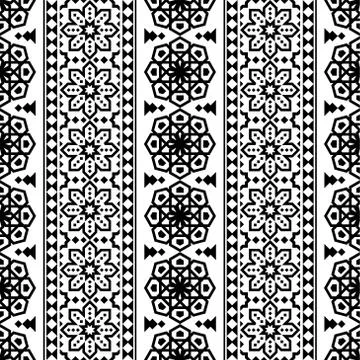 Vertical geometric seamless ethnic pattern texture background design vector Stock Illustration
