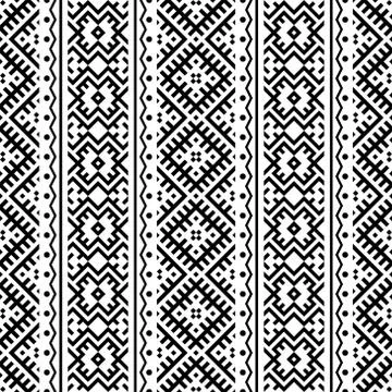 Vertical geometric seamless ethnic pattern texture background design vector Stock Illustration