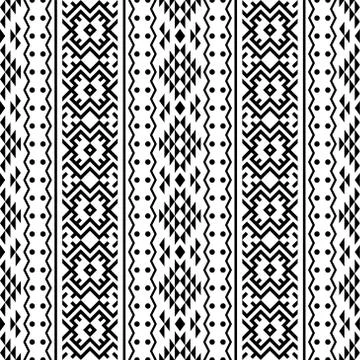 Vertical geometric seamless ethnic pattern texture background design vector イラスト素材