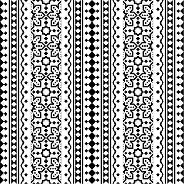 Vertical geometric seamless ethnic pattern texture background design vector Stock Illustration