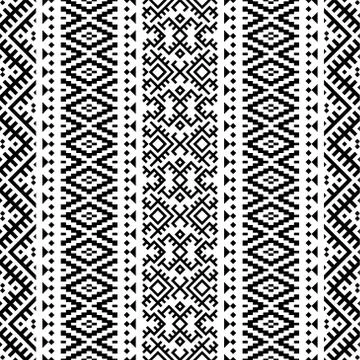 Vertical geometric seamless ethnic pattern texture background design vector Stock Illustration