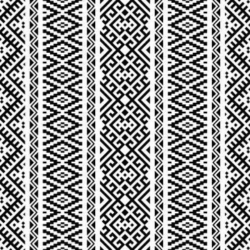 Vertical geometric seamless ethnic pattern texture background design vector Stock Illustration