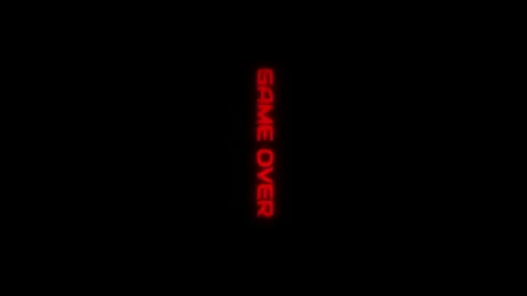 Vertical Glitch Animation of Text: Game Over. For video games and gaming videos. 스톡 동영상 296646366