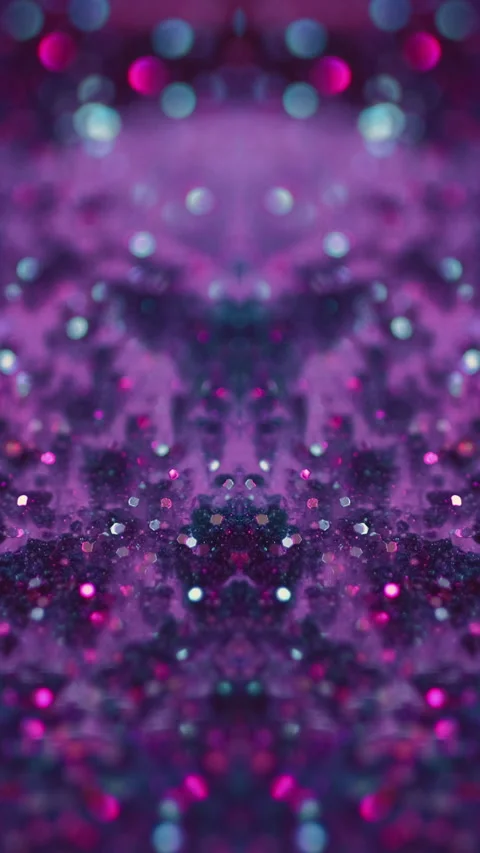 Vertical Glitter fluid drip ink spill neon bokeh light flow Stock Footage 283948296