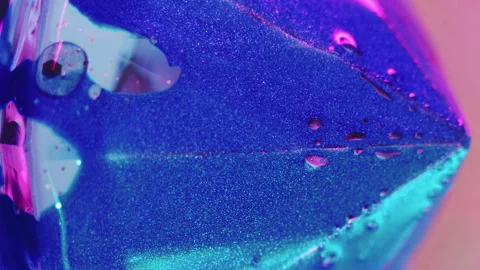 Vertical glitter gem shiny paint spill neon prism Stock-Footage 283949389