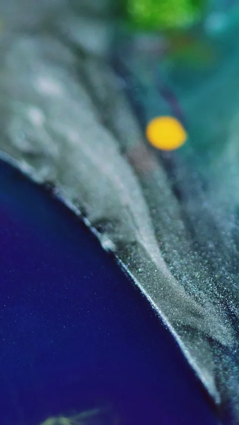 Vertical Glitter ink background oil paint bubble floating Stock Footage 274689334