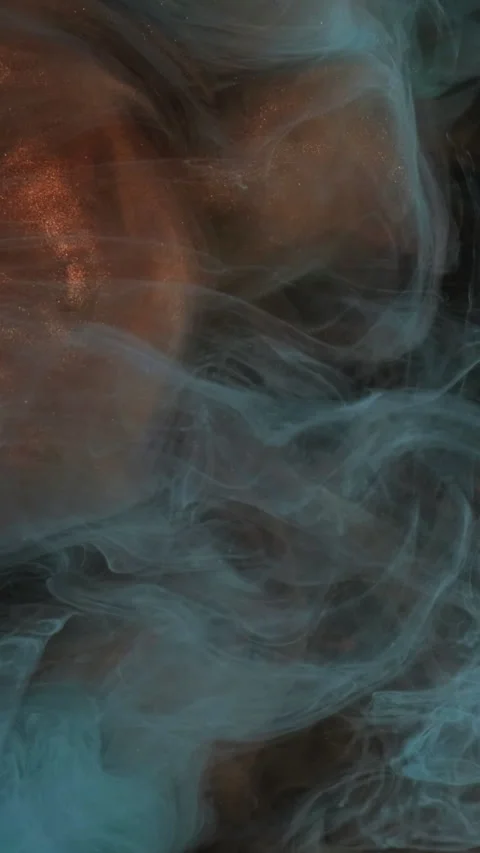 Vertical glitter mist sparkle background ink smoke Stock Footage 340210195