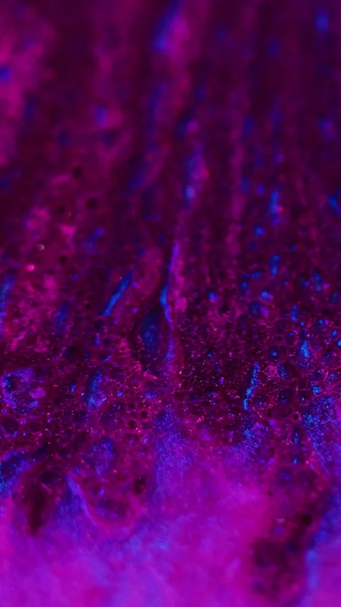 Vertical Glitter paint texture oil fluid flow pink blue mix Stock Footage 285695432