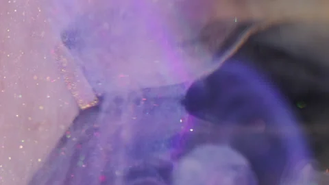 Vertical glitter smoke paint blur sparkling color Stock Footage 332627984