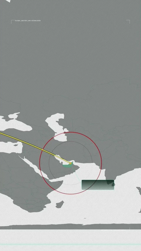 Vertical Global Risk Heatmap HUD Alert Stock-Footage 332070658