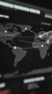 Vertical Global Threat Trajectory Network 库存照片