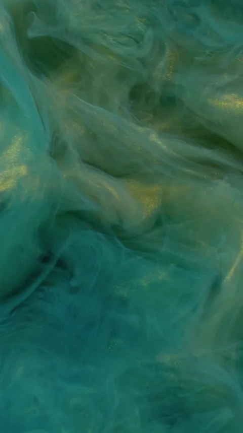 Vertical glow splash blend ink water shiny acrylic Video stock 320286838